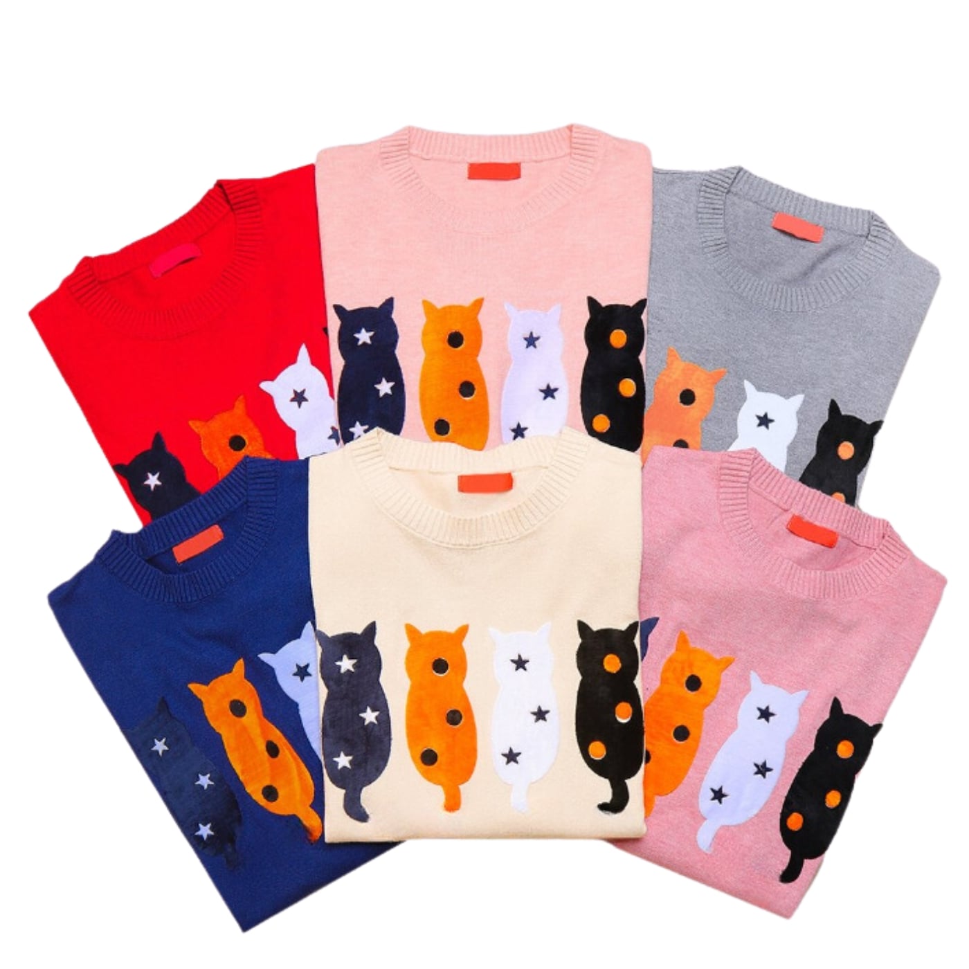 SWEATER MUJER ALGODÓN OTOÑO INVIERNO TEJIDO SUAVE DISEÑO GATITO 536 - 2