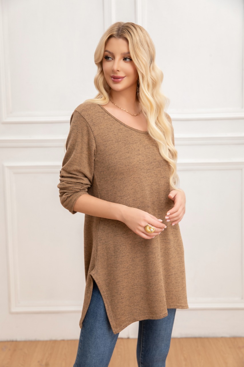 SWEATER MINI VESTIDO CORTO TEJIDO ABERTURA LAZO ESPALDA 2005 - 1