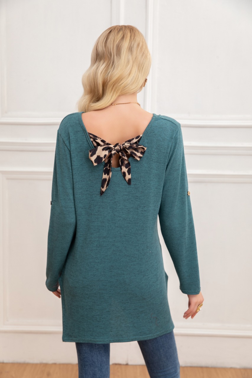 SWEATER MINI VESTIDO CORTO TEJIDO ABERTURA LAZO ESPALDA 2005 - 3