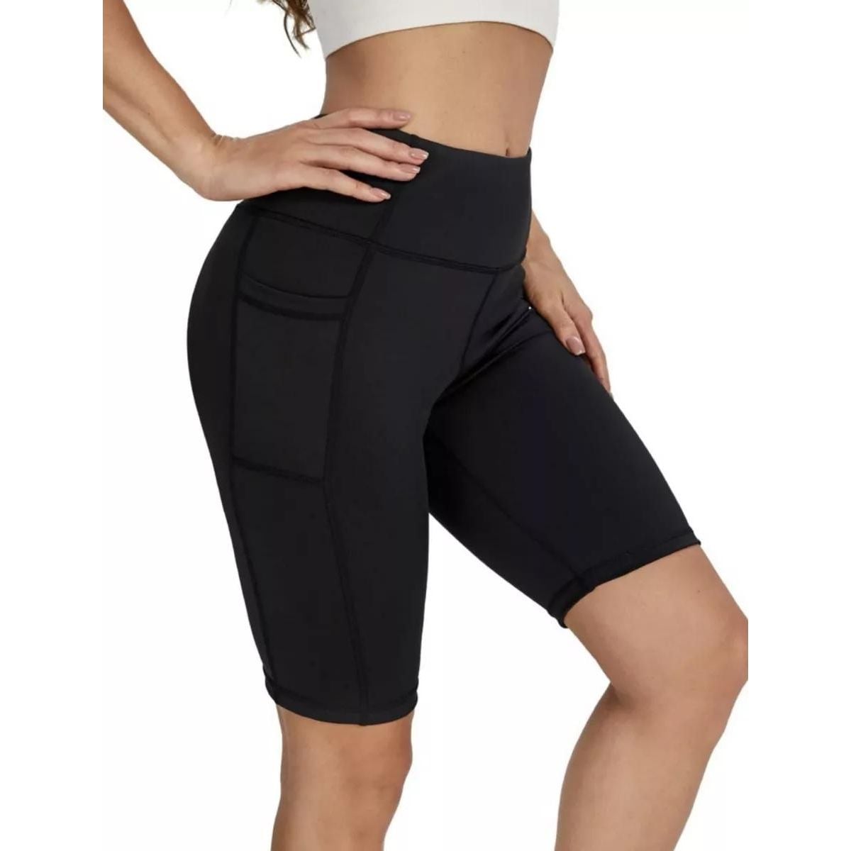 CALZA CORTA DEPORTIVA TIRO EXTRA ALTO GYM RUNNING BOLSILLO LYCRA 012 - 1