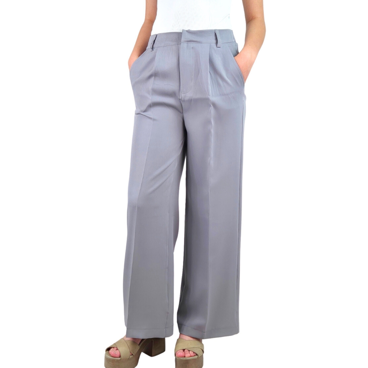PANTALÓN SASTRERO MUJER VESTIR SEMI FORMAL CASUAL TIRO ALTO 056 - 1