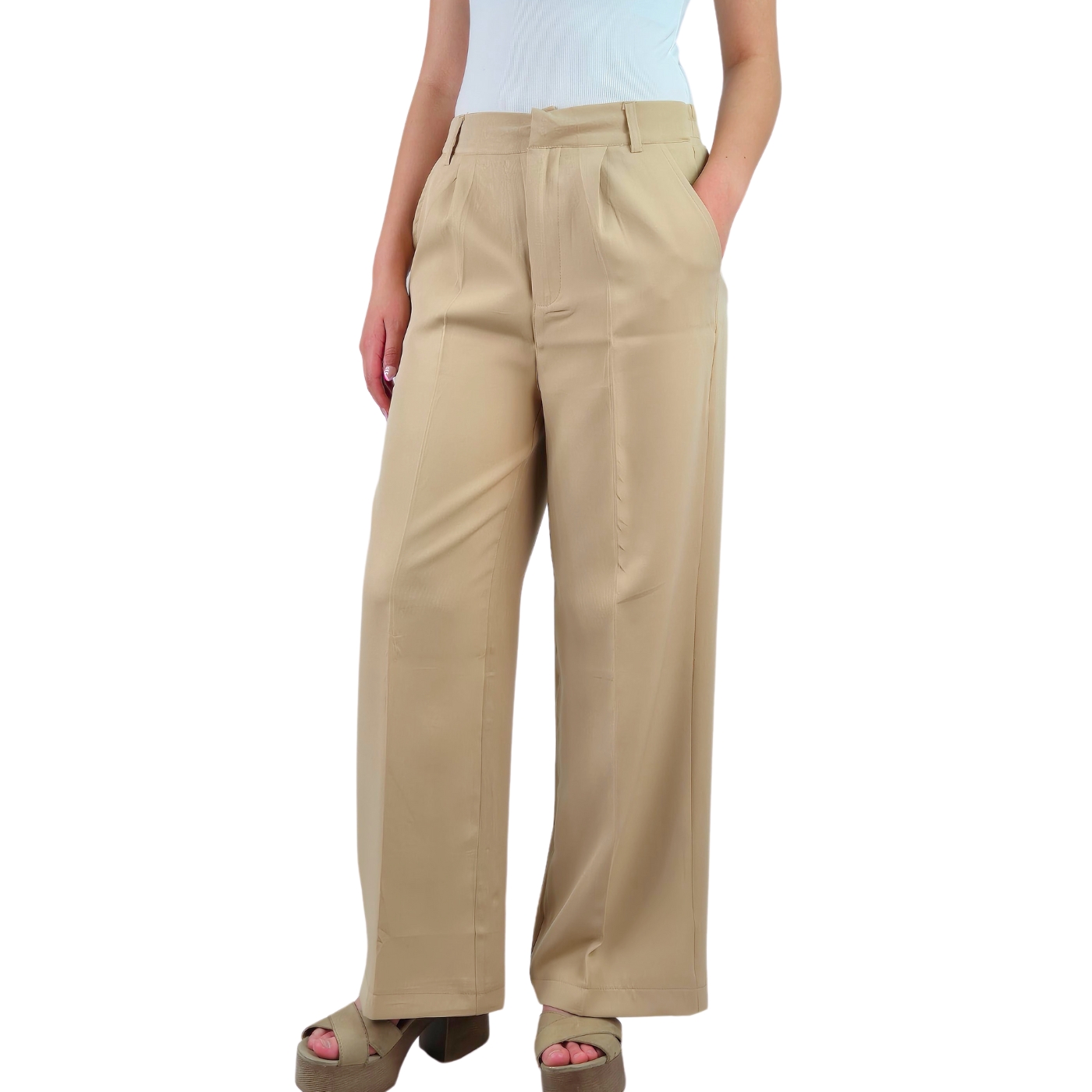 PANTALÓN SASTRERO MUJER VESTIR SEMI FORMAL CASUAL TIRO ALTO 056 - 1