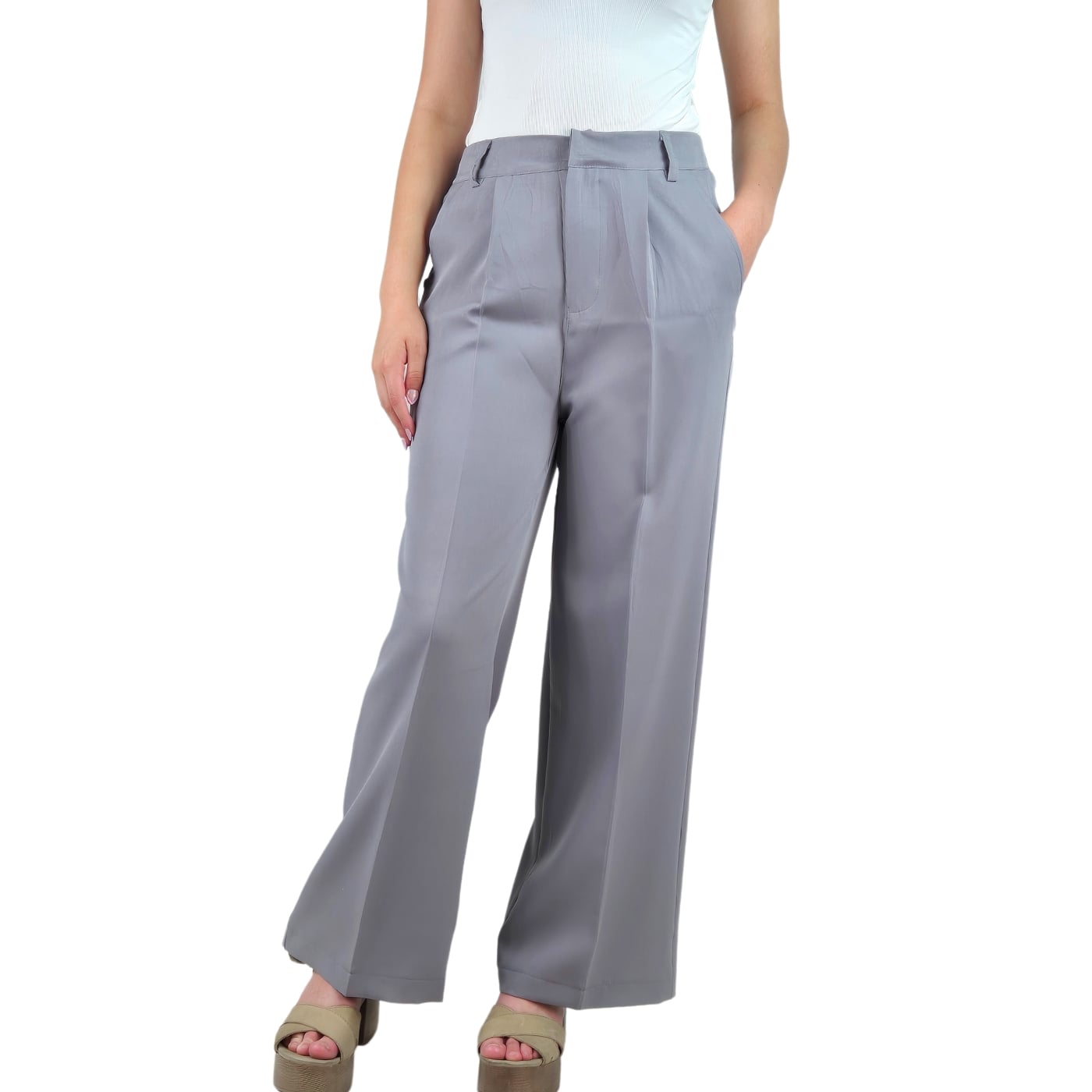 PANTALÓN SASTRERO MUJER VESTIR SEMI FORMAL CASUAL TIRO ALTO 056 - 3
