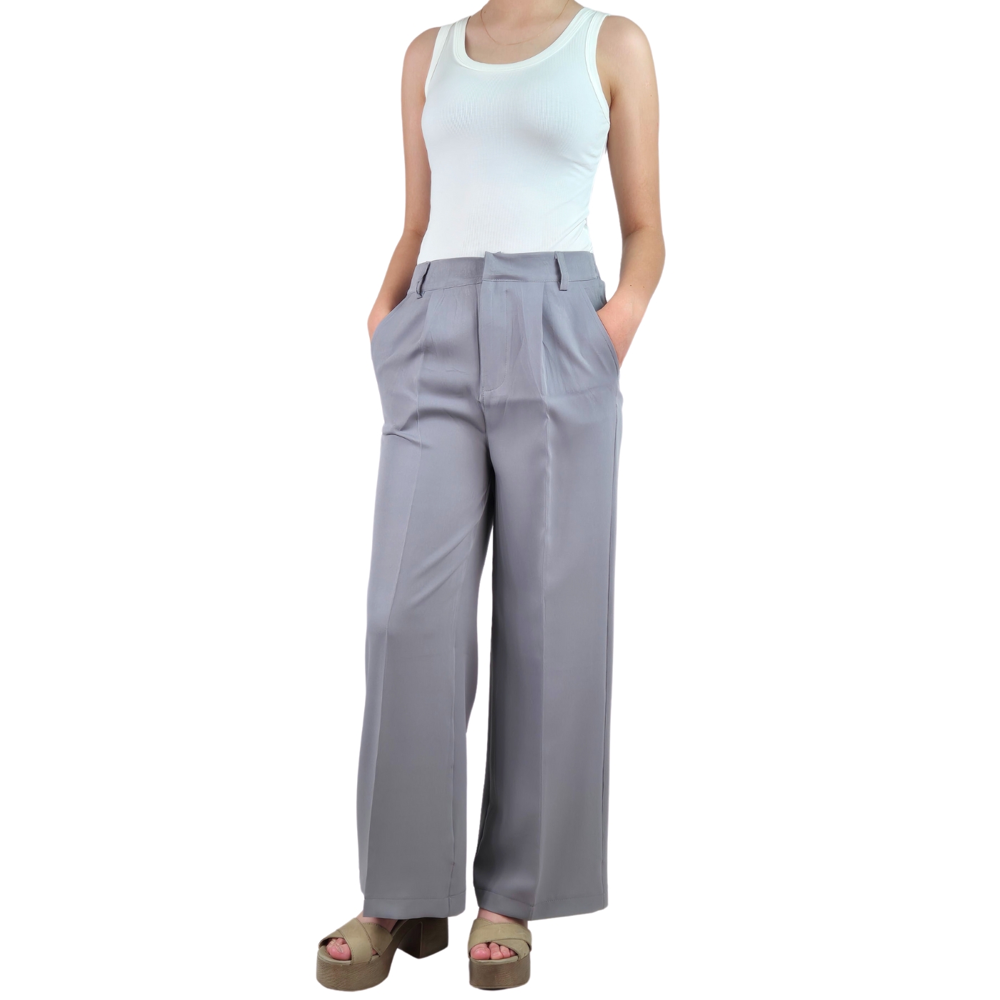 PANTALÓN SASTRERO MUJER VESTIR SEMI FORMAL CASUAL TIRO ALTO 056 - 4
