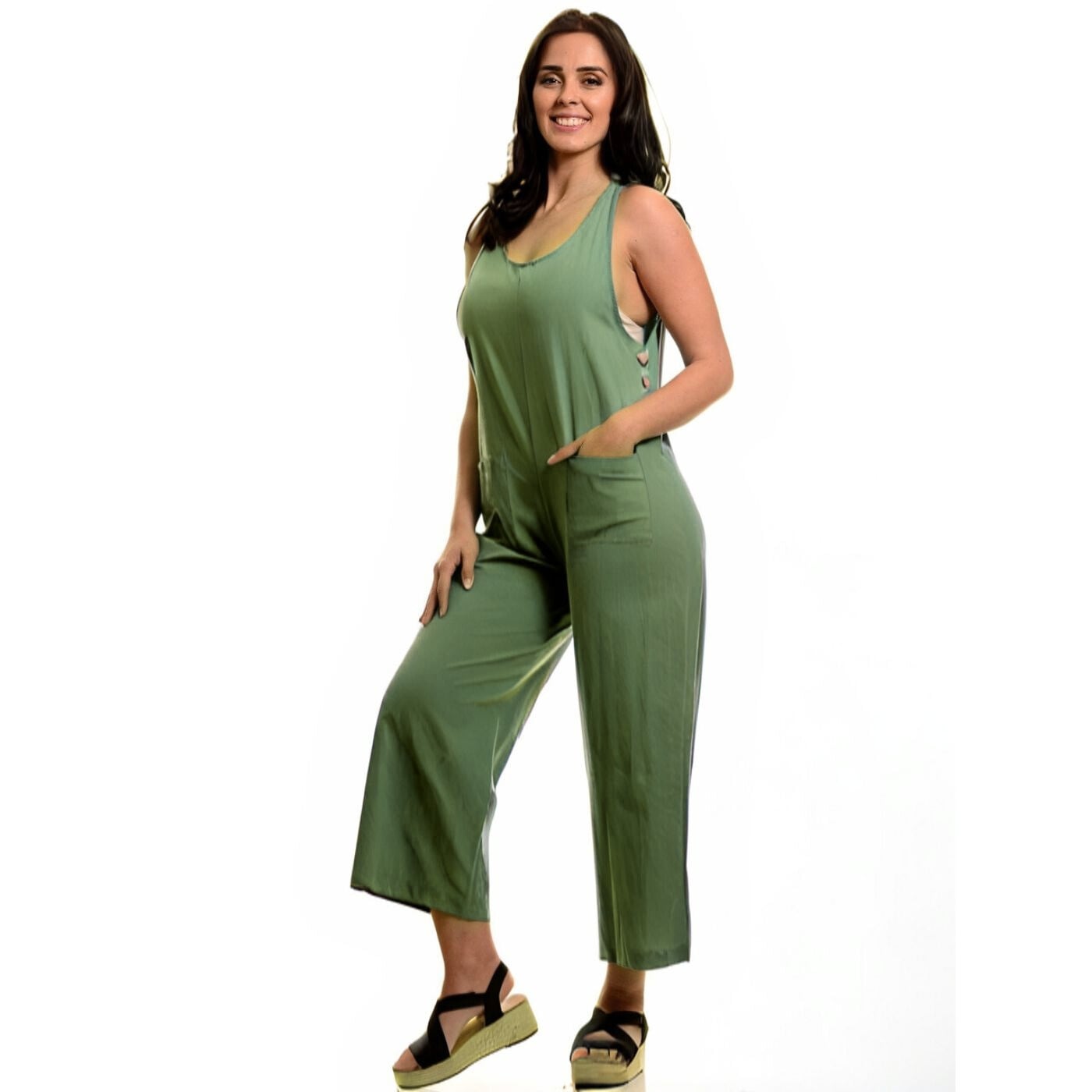 ENTERITO MUJER JARDINERA PREMIUM ALGODÓN LARGO PRIMAVERA 258 - 1