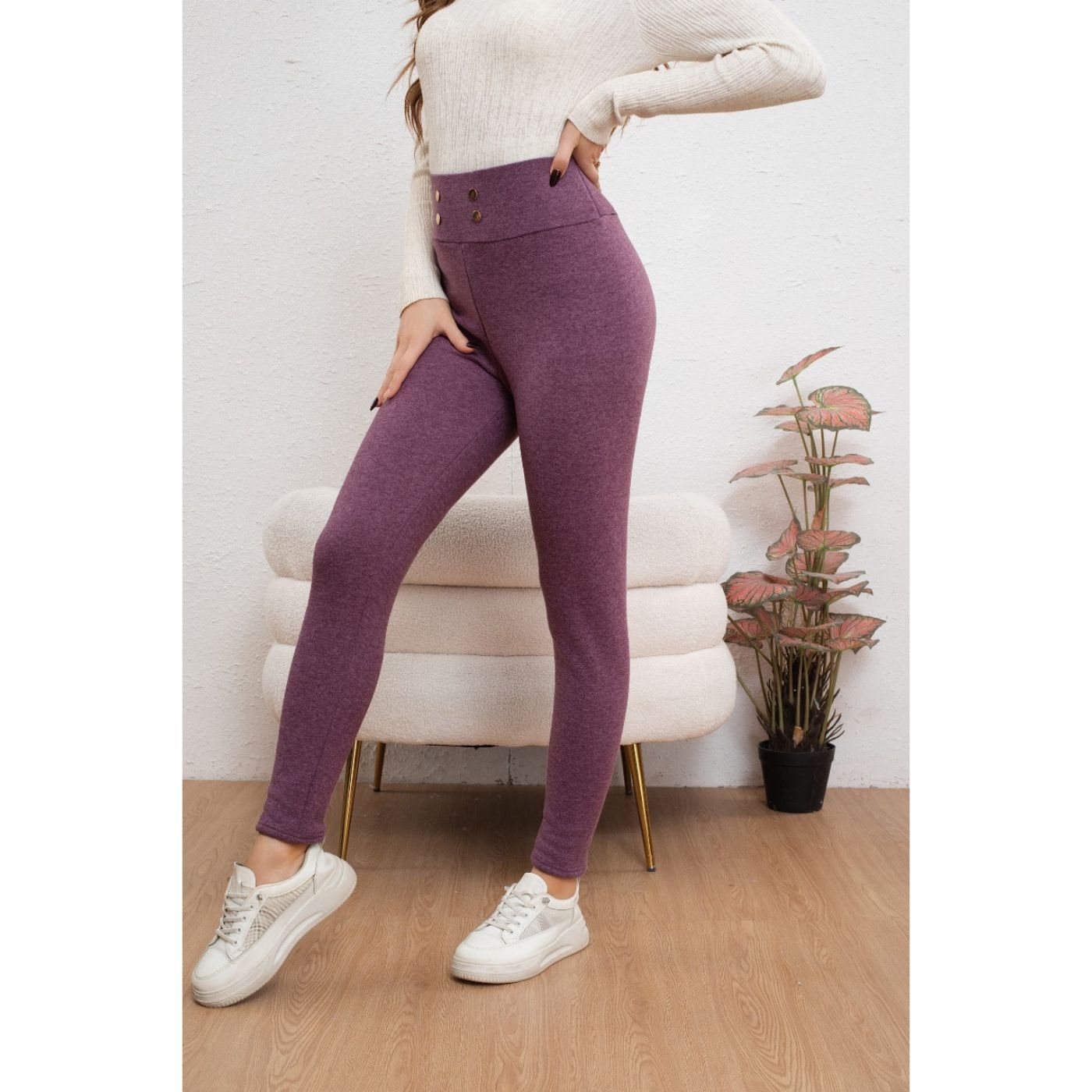 Ripley - PANTALÓN CALZA MUJER INTERIOR FORRO PIEL TERMICO INVIERNO 2036