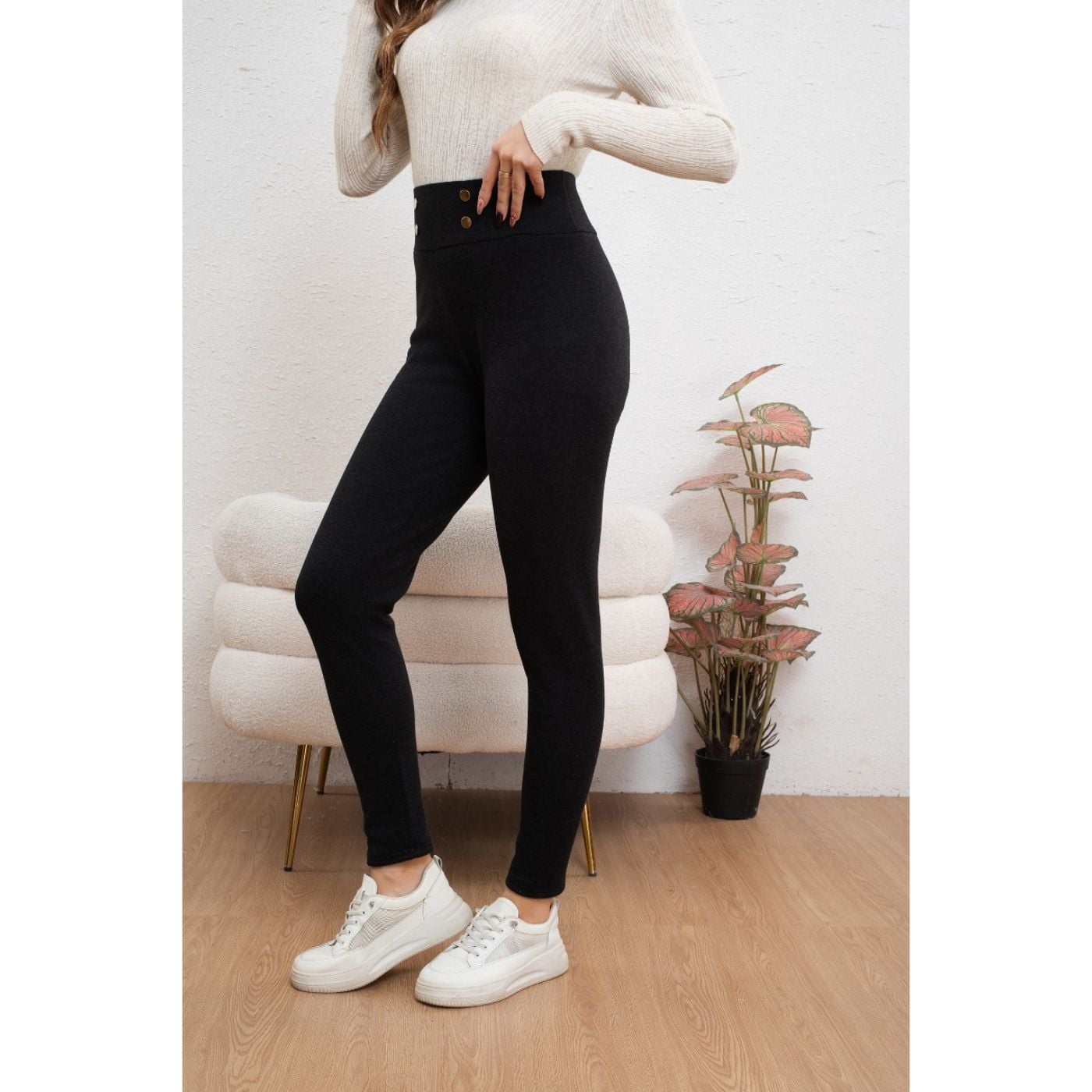 PANTALÓN CALZA MUJER INTERIOR FORRO PIEL TERMICO INVIERNO 2036 - 2