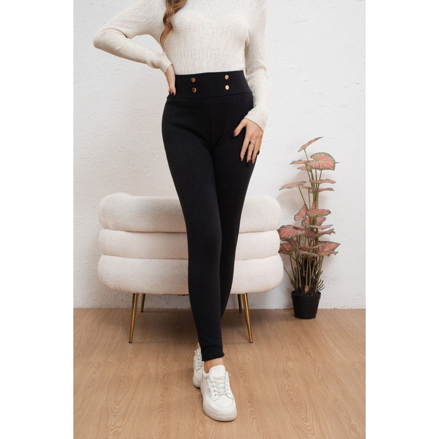 PANTALÓN CALZA MUJER INTERIOR FORRO PIEL TERMICO INVIERNO 2036 - 3