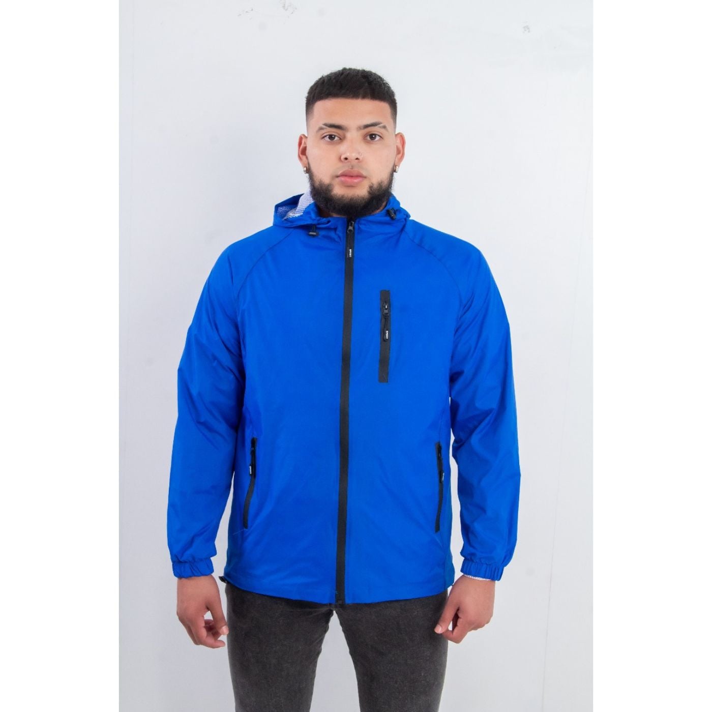 CHAQUETA HOMBRE CORTA VIENTO IMPERMEABLE PARKA LIVIANA COLORES 9283 - 1