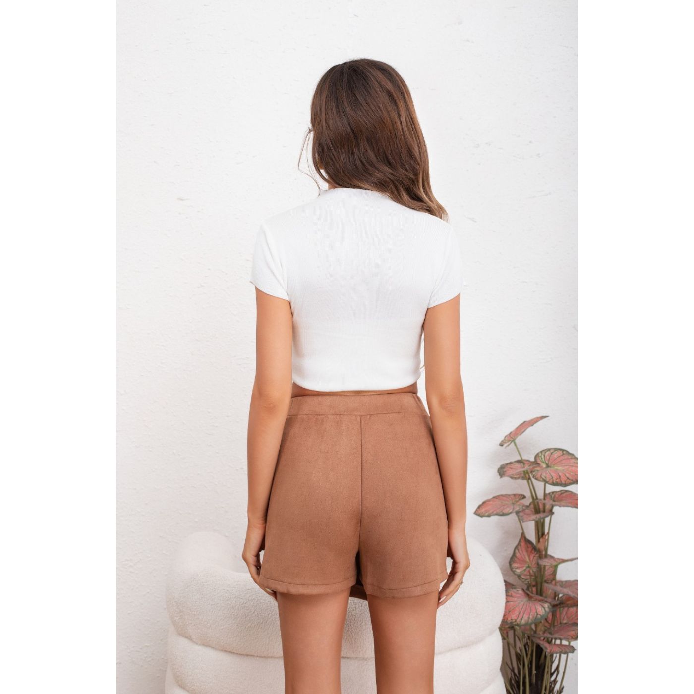 MINI FALDA SHORT MUJER LISO JUVENIL CASUAL TENDENCIA 0124 - 4