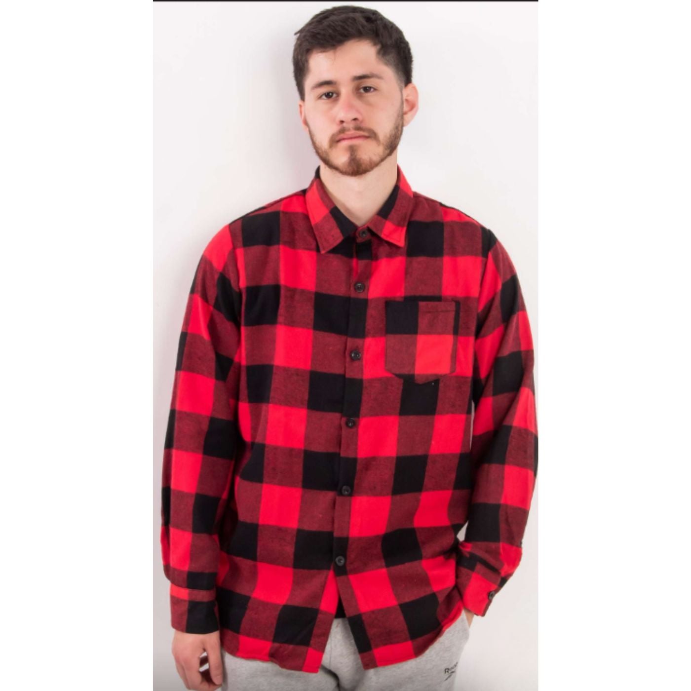 CAMISA ALGODON LEÑADORA A CUADROS HOMBRE 0031 - 1