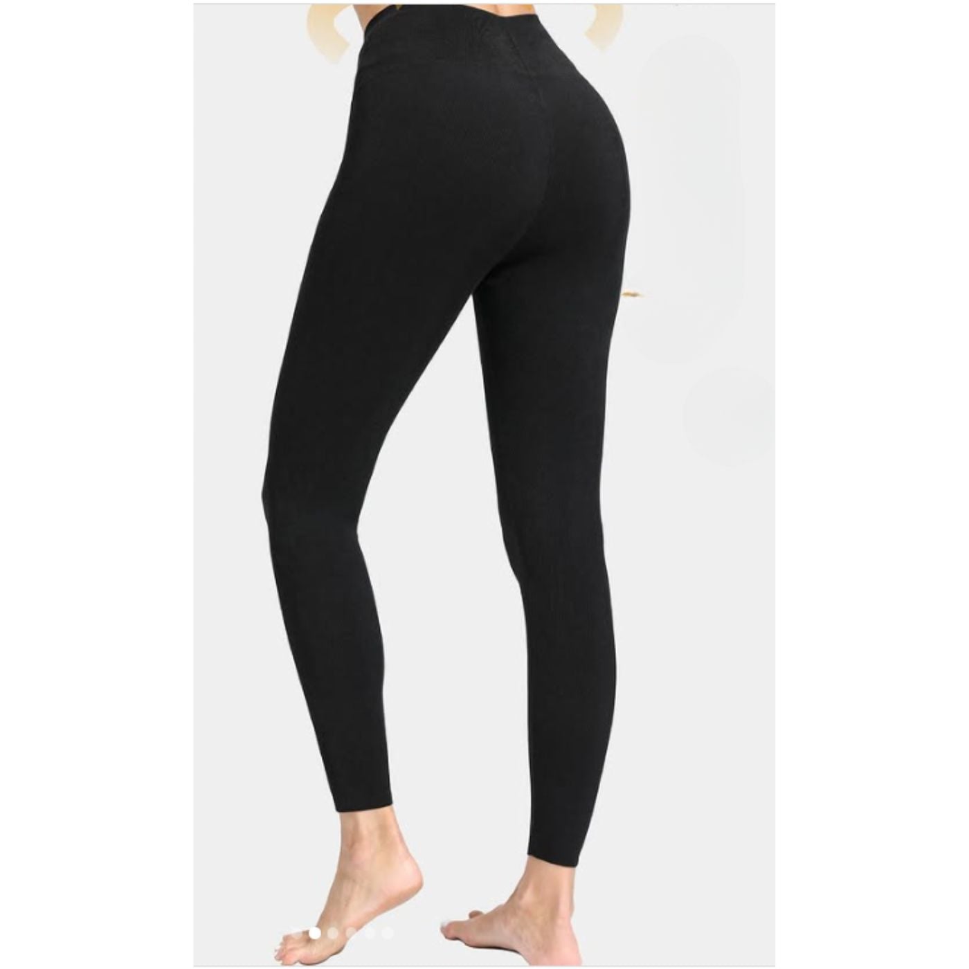 CALZA ACANALADA MUJER INVIERNO FORRO POLAR TIRO ALTO 7021 - 5