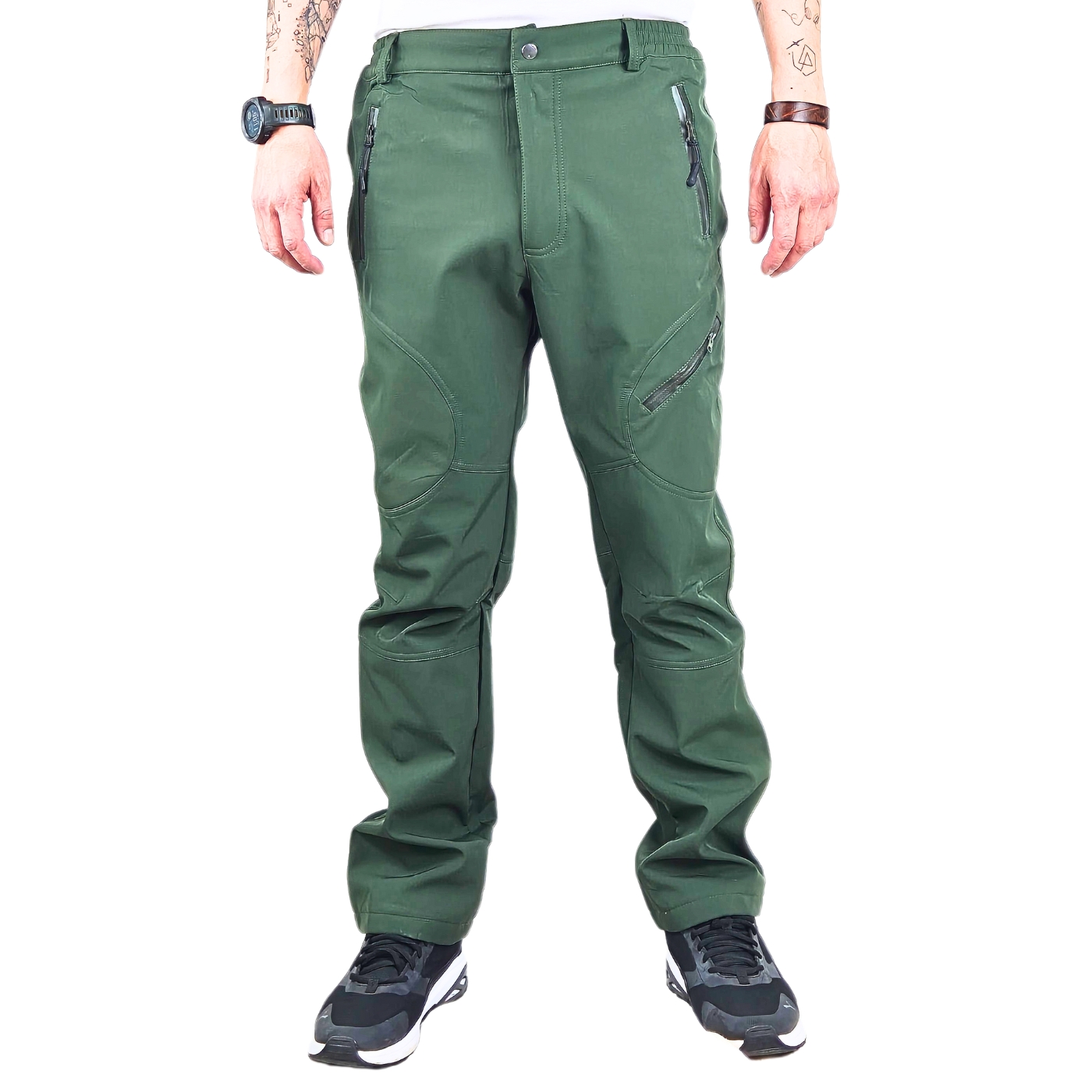 PANTALON TERMICO SOFTSHELL HOMBRE INVIERNO FORRO POLAR H811 - 1