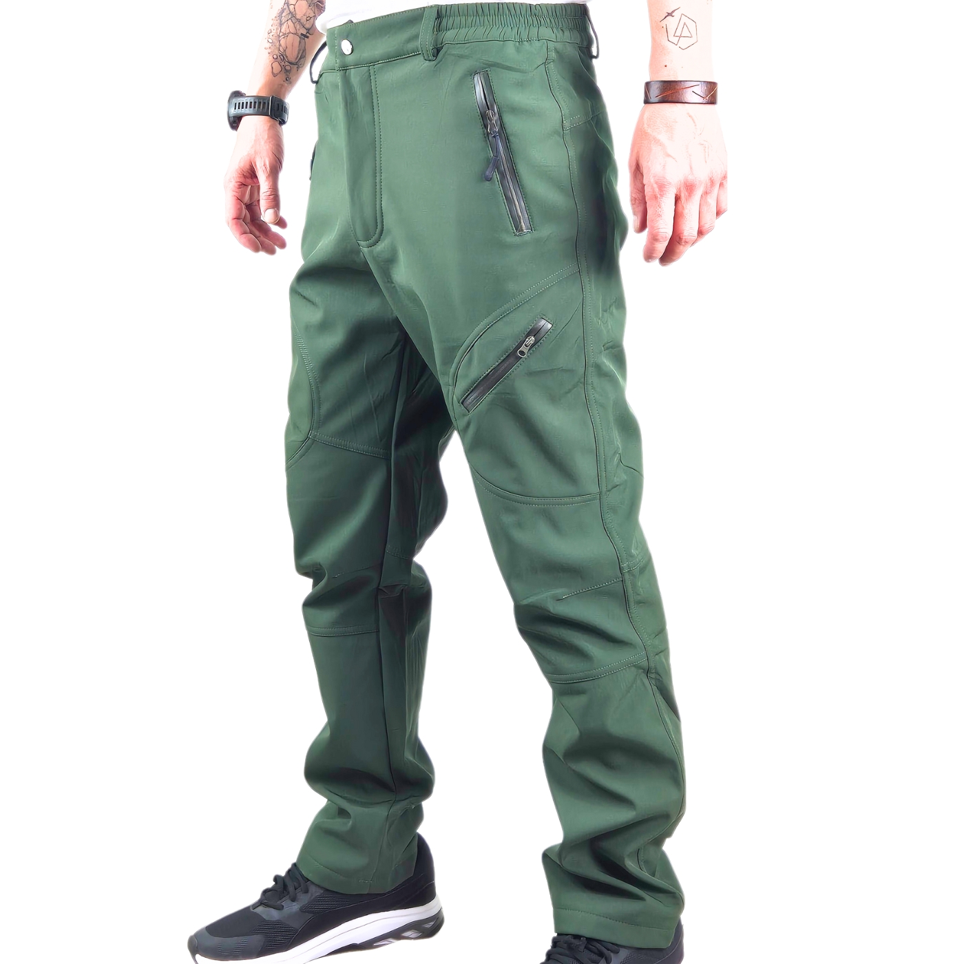 PANTALON TERMICO SOFTSHELL HOMBRE INVIERNO FORRO POLAR H811 - 2