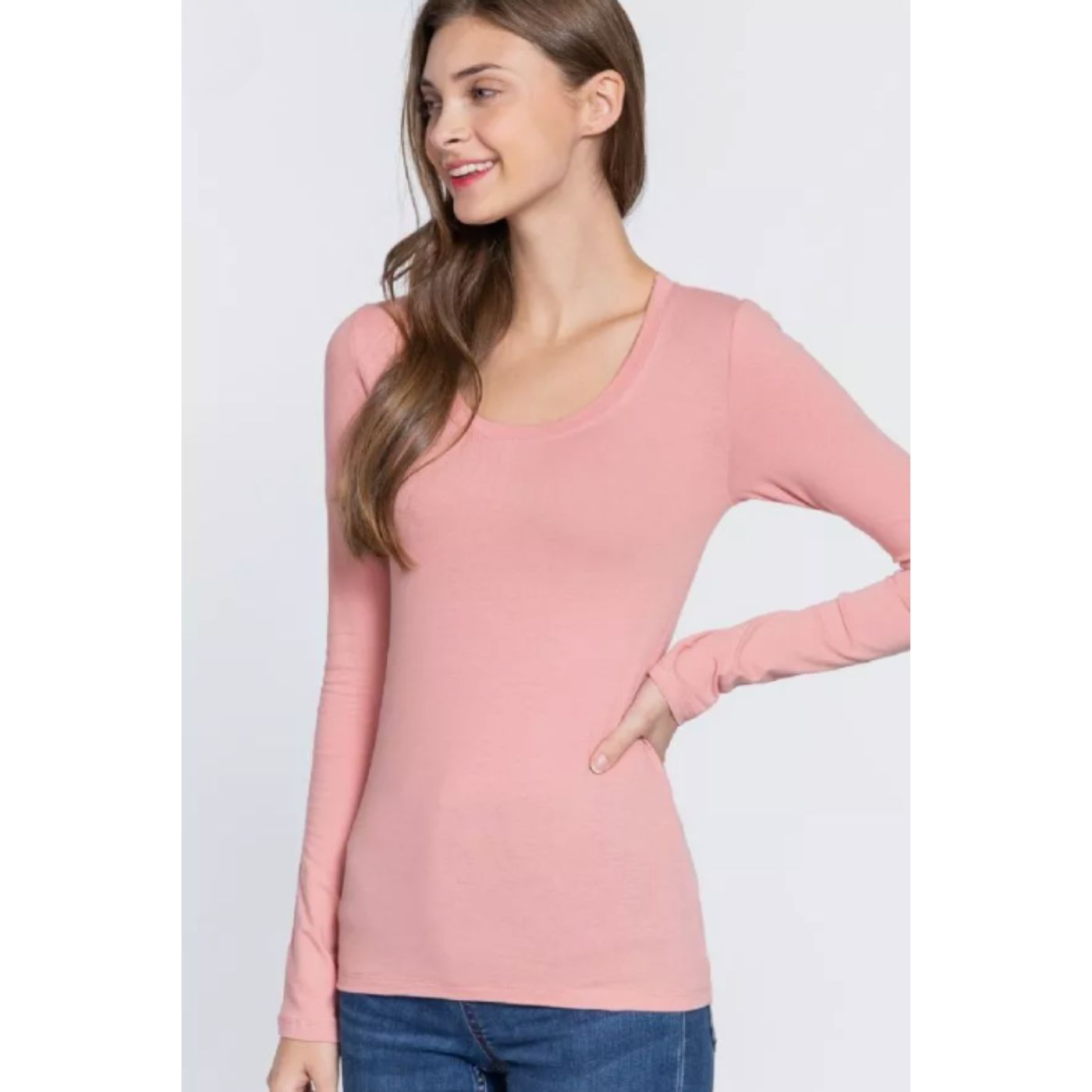 CAMISETA MUJER ELASTICADA MANGA LARGA BAMBU 2123 - 2