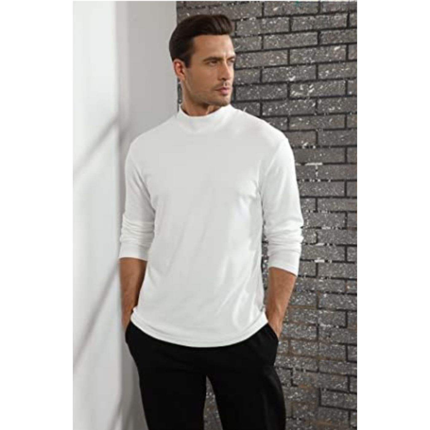 CAMISETA HOMBRE MANGA LARGA CUELLO BEATLE FIBRA BAMBU 3610 - 1