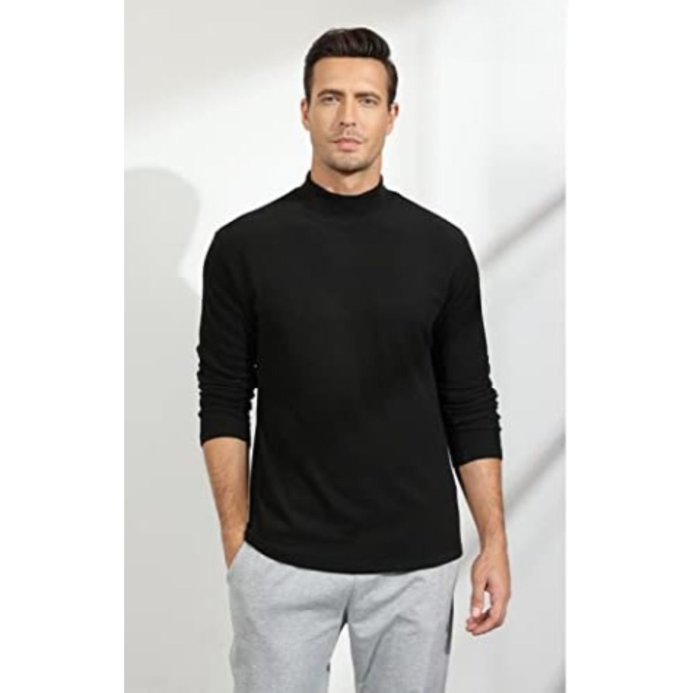 CAMISETA HOMBRE MANGA LARGA CUELLO BEATLE FIBRA BAMBU 3610 - 1