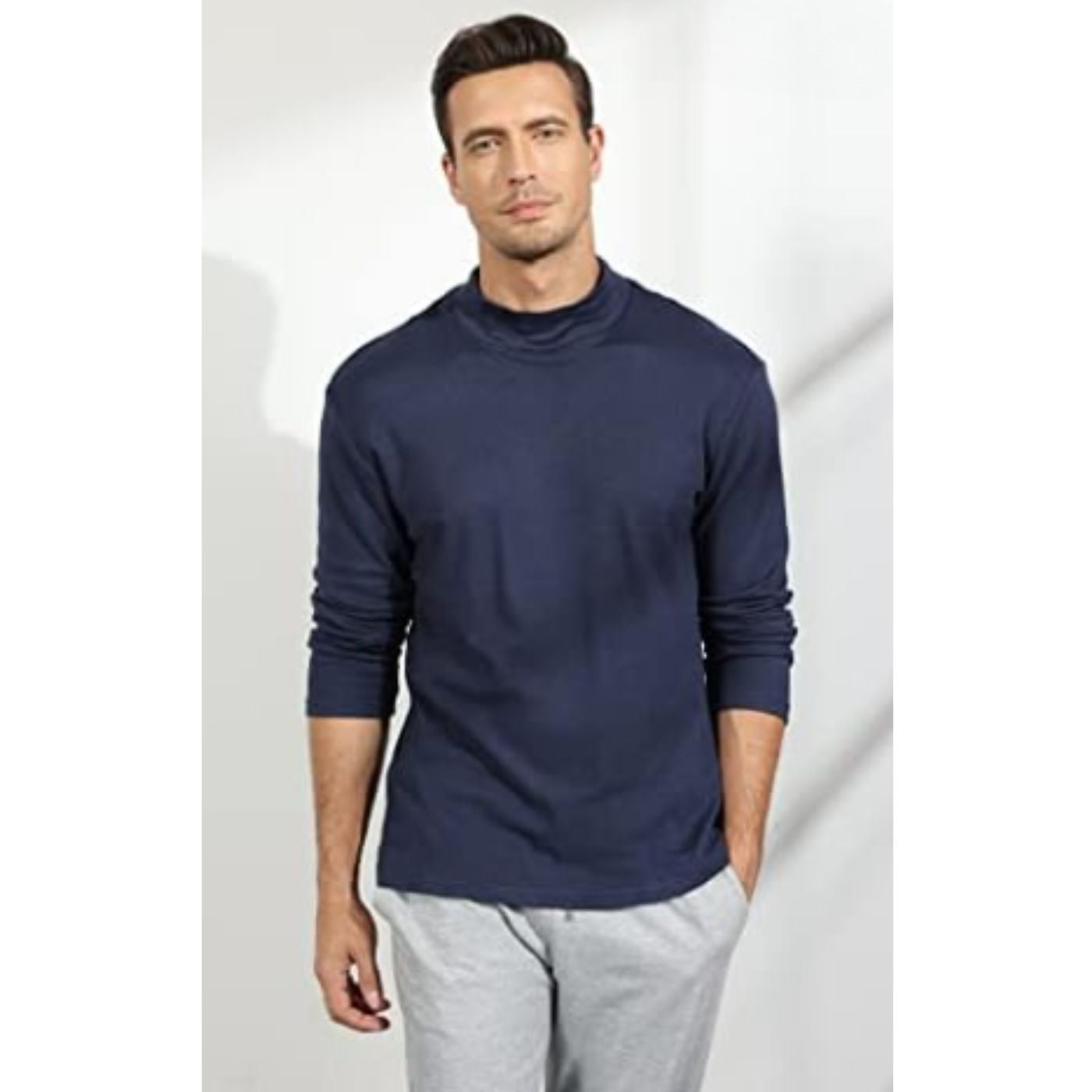 CAMISETA HOMBRE MANGA LARGA CUELLO BEATLE FIBRA BAMBU 3610 - 1
