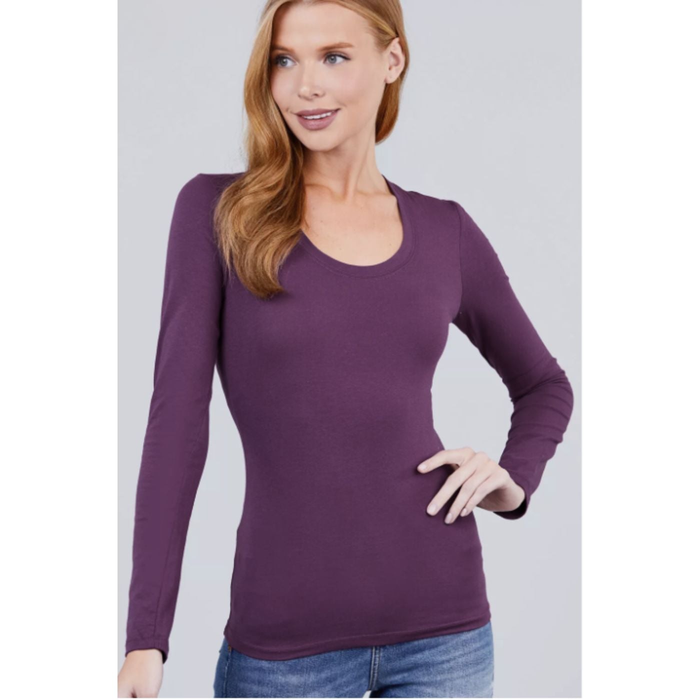 CAMISETA MUJER ELASTICADA FORRO POLAR MANGA LARGA 2419 - 1