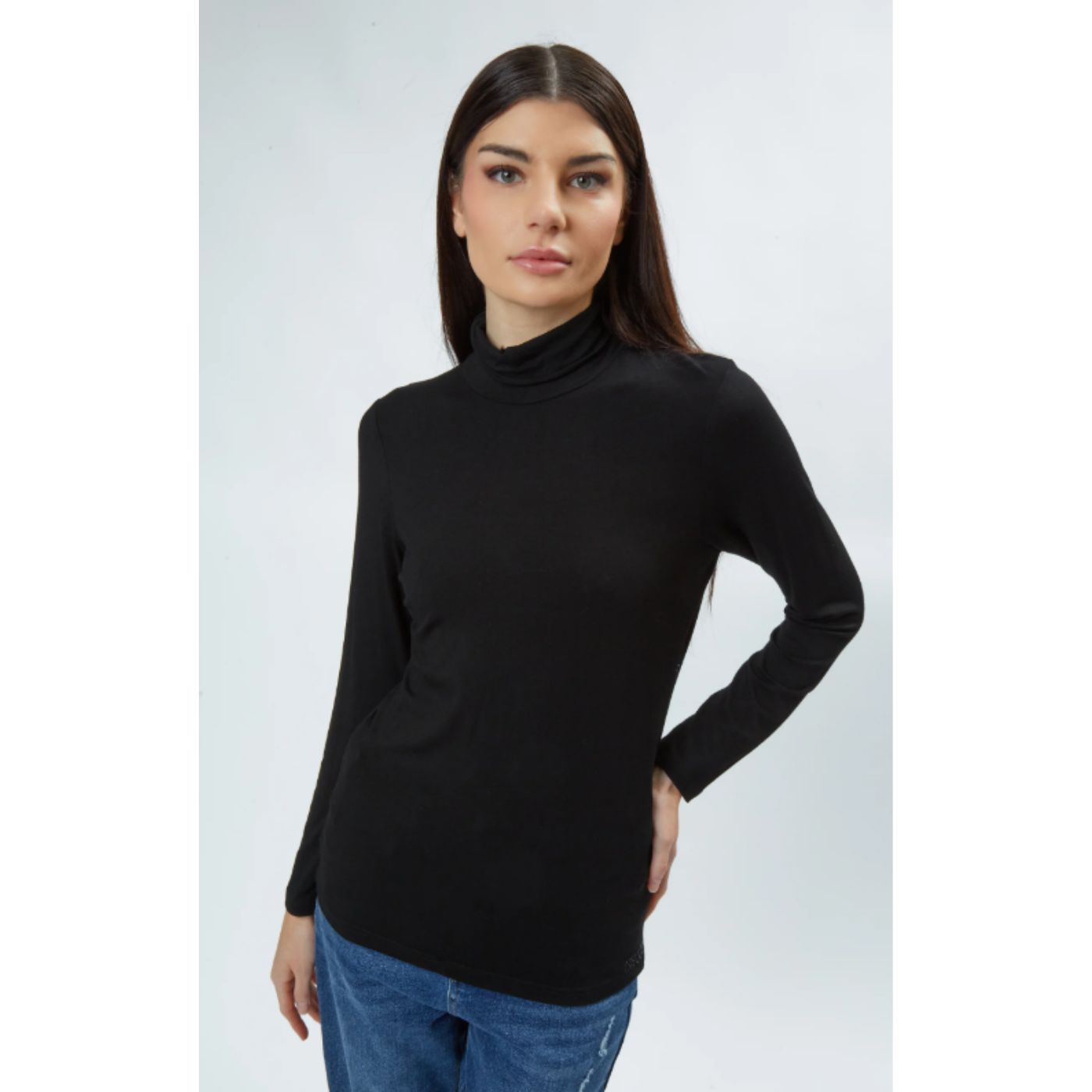 CAMISETA MUJER ELASTICADA FORRO POLAR CUELLO BEATLE 4219 - 1