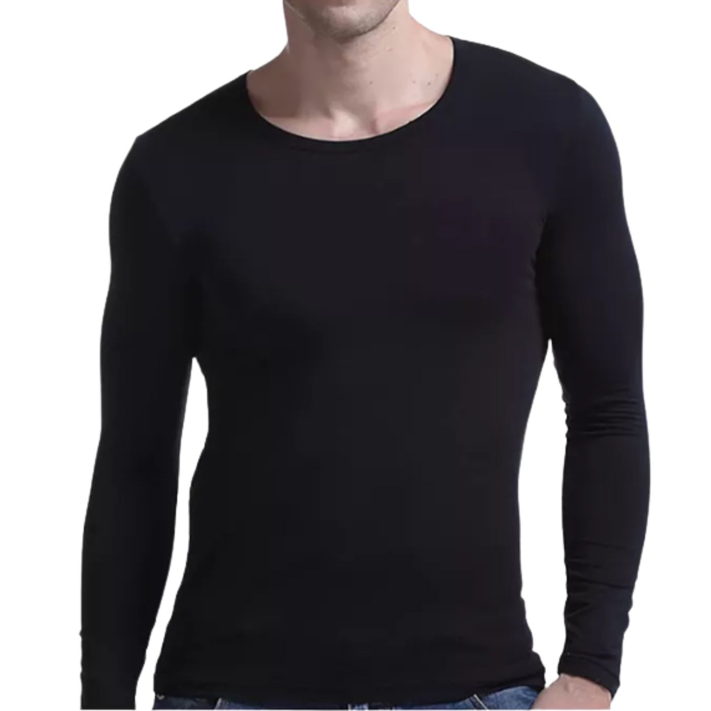 CAMISETA HOMBRE MANGA LARGA CUELLO POLO FIBRA BAMBU 2739 - 1