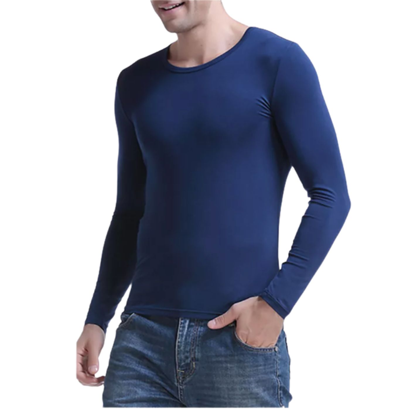 CAMISETA HOMBRE MANGA LARGA CUELLO POLO FIBRA BAMBU 2739 - 2