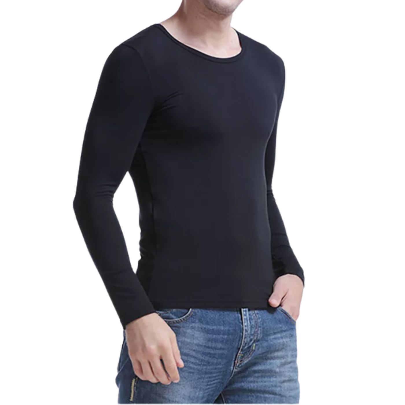 CAMISETA HOMBRE MANGA LARGA CUELLO POLO FIBRA BAMBU 2739 - 2