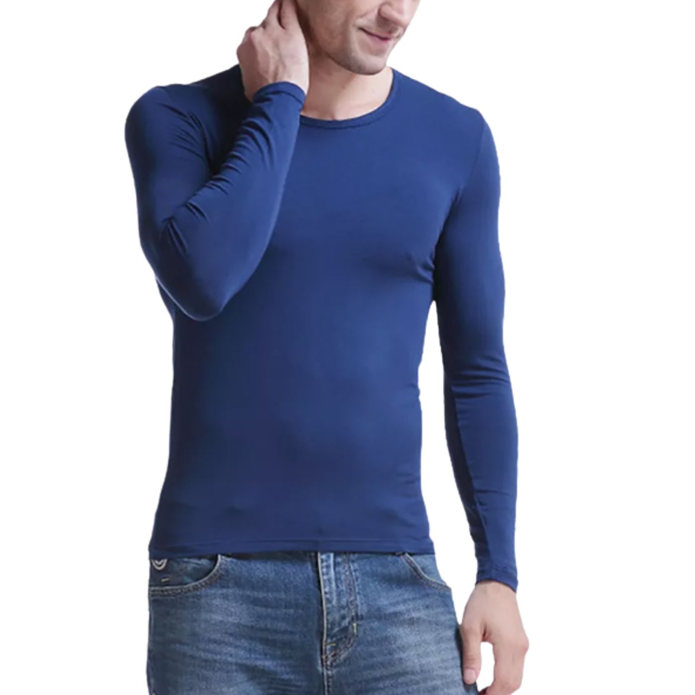 CAMISETA HOMBRE MANGA LARGA CUELLO POLO FIBRA BAMBU 2739 - 3