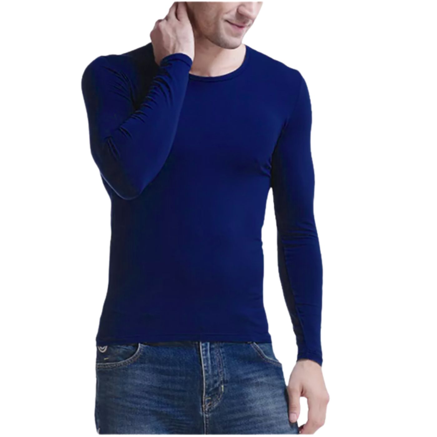 CAMISETA HOMBRE MANGA LARGA CUELLO POLO FIBRA BAMBU 2739 - 3