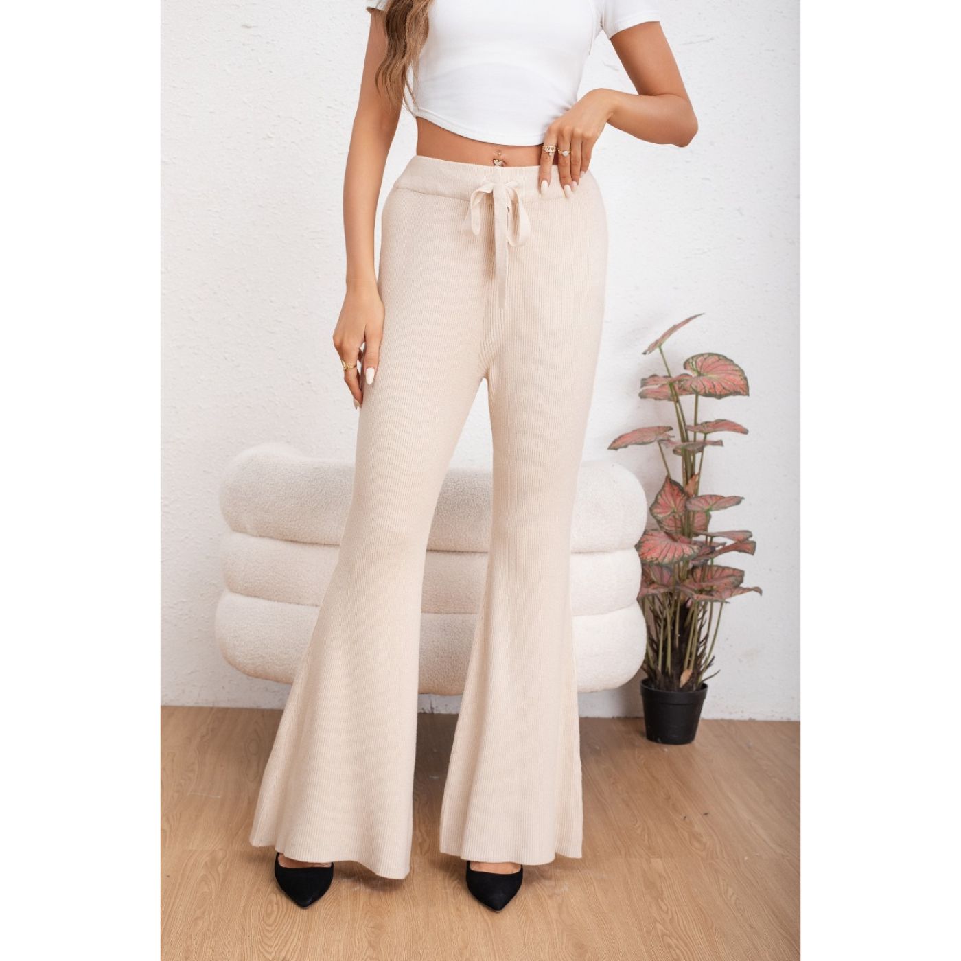 PANTALON CALZA MUJER FLARE LANILLA TIRO ALTO FULL ELASTICADO 5050 - 2