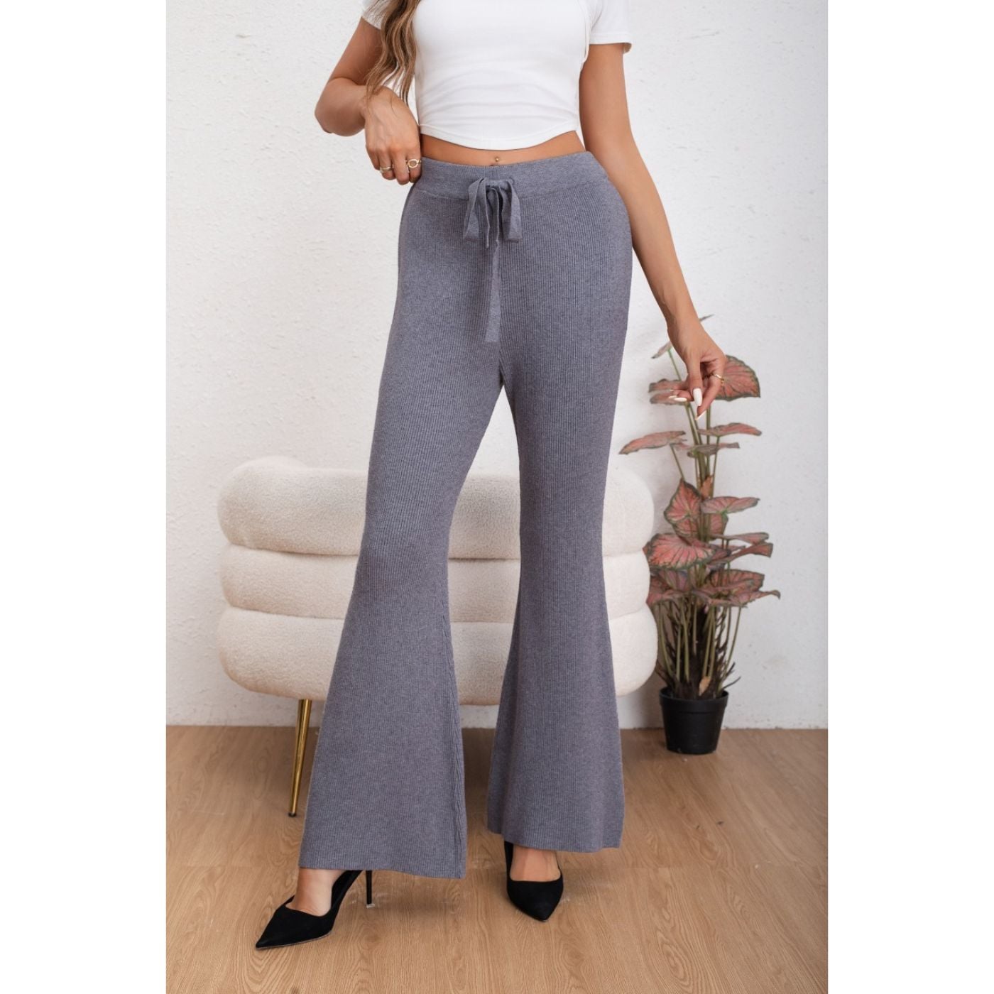 PANTALON CALZA MUJER FLARE LANILLA TIRO ALTO FULL ELASTICADO 5050 - 2