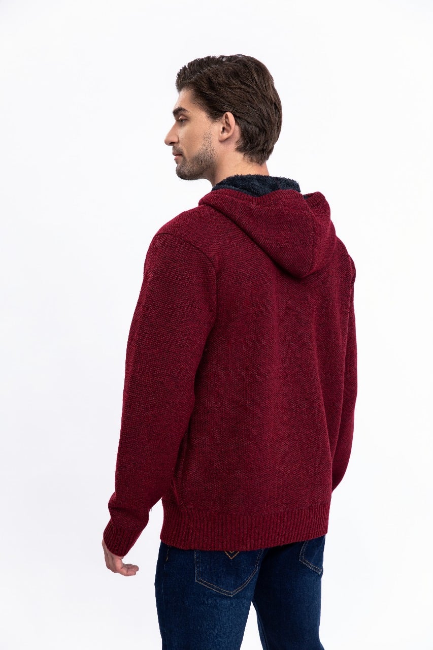 SWEATER ALGODON HOMBRE FORRO PIEL BOTONES GORRO 7172 - 2
