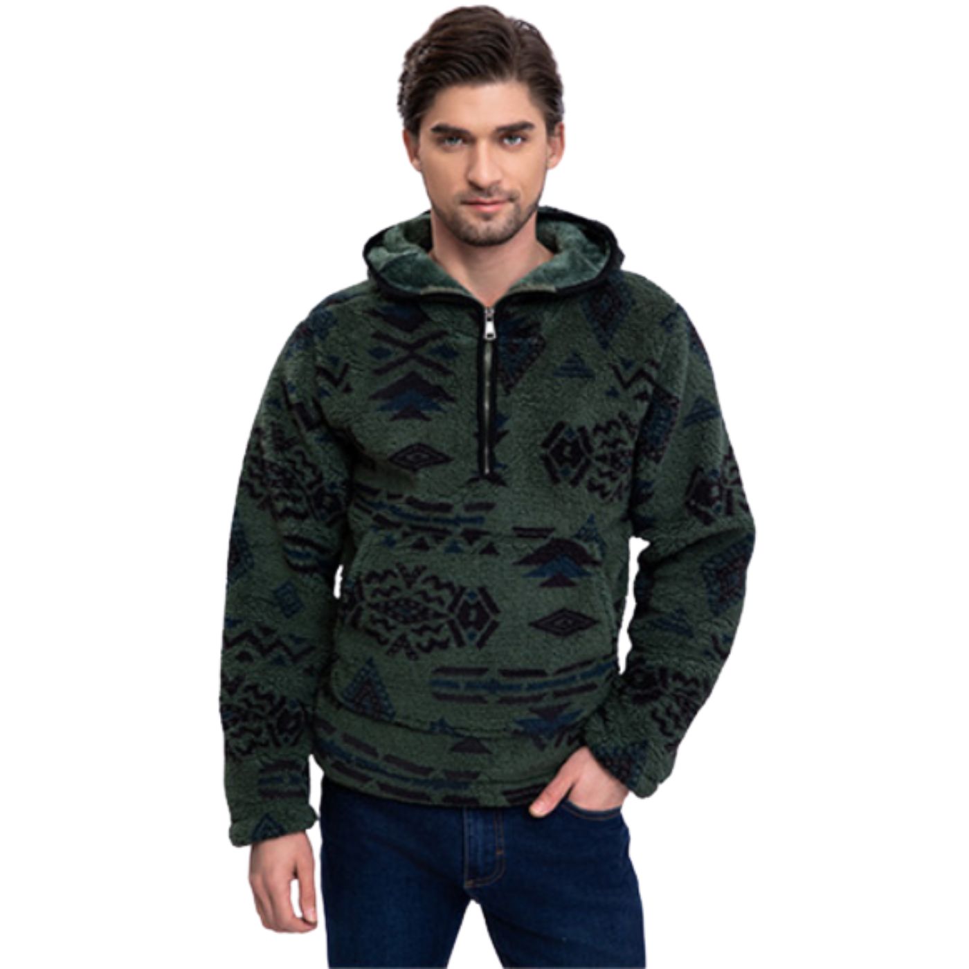 POLERÓN ÉTNICO HOMBRE INVIERNO INTERIOR CHIPORRO CIERRE 6100 - 1