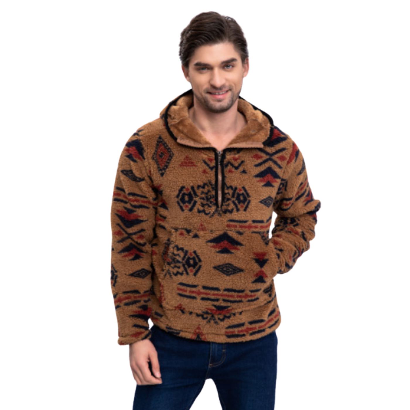 POLERÓN ÉTNICO HOMBRE INVIERNO INTERIOR CHIPORRO CIERRE 6100 - 1