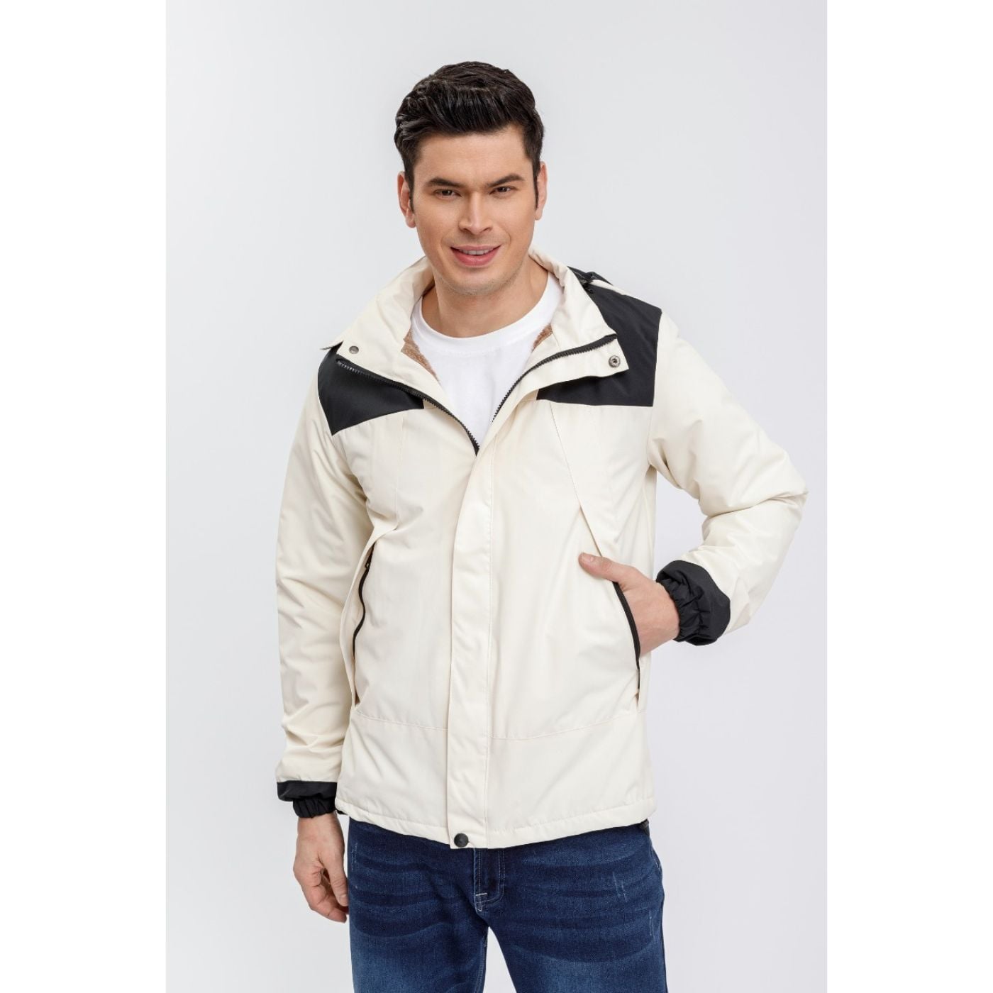 CHAQUETA HOMBRE IMPERMEABLE FORRO INTERIOR PIEL CAPUCHA 0001 - 1