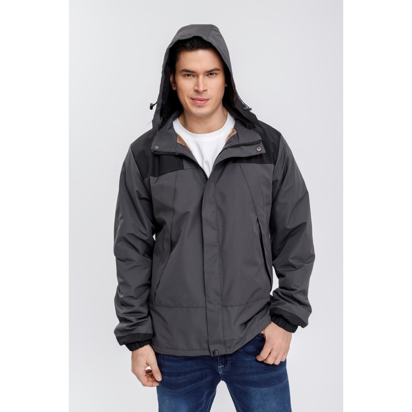 CHAQUETA HOMBRE IMPERMEABLE FORRO INTERIOR PIEL CAPUCHA 0001 - 2