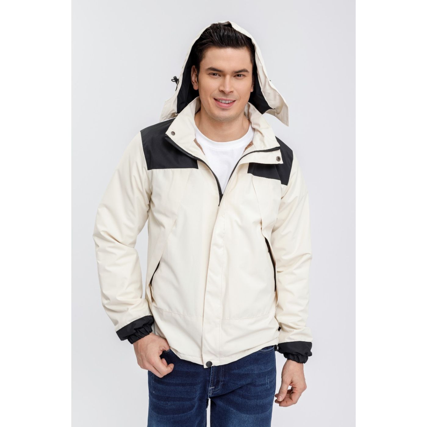 CHAQUETA HOMBRE IMPERMEABLE FORRO INTERIOR PIEL CAPUCHA 0001 - 2
