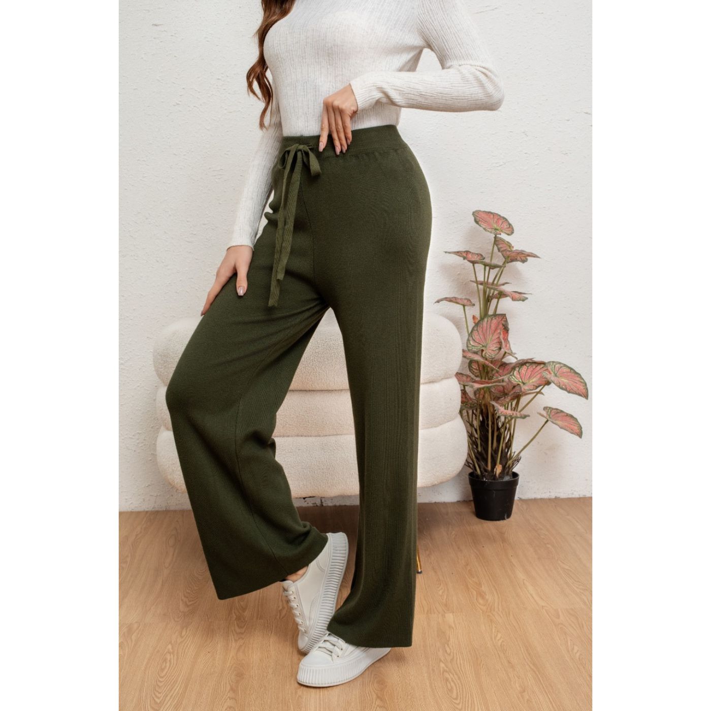 PANTALON MUJER RECTO LANILLA TIRO ALTO FULL ELASTICADO 5053 - 2