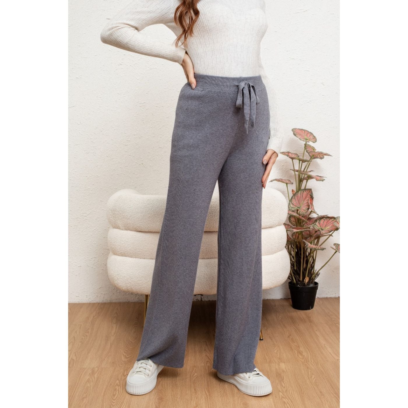 PANTALON MUJER RECTO LANILLA TIRO ALTO FULL ELASTICADO 5053 - 2