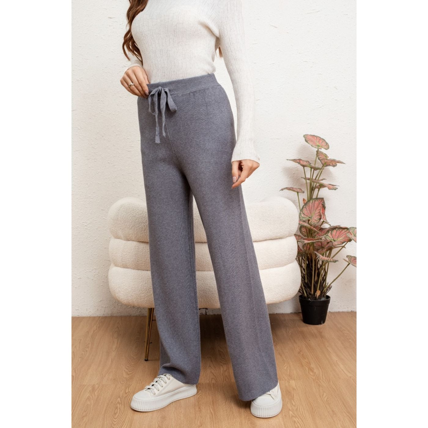 PANTALON MUJER RECTO LANILLA TIRO ALTO FULL ELASTICADO 5053 - 3
