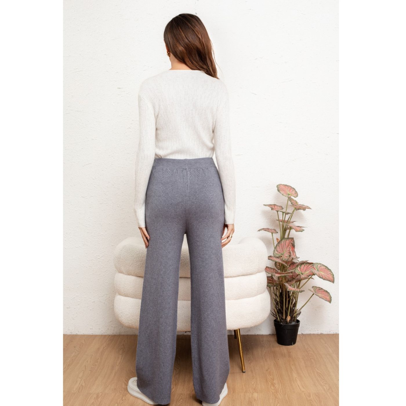 PANTALON MUJER RECTO LANILLA TIRO ALTO FULL ELASTICADO 5053 - 4