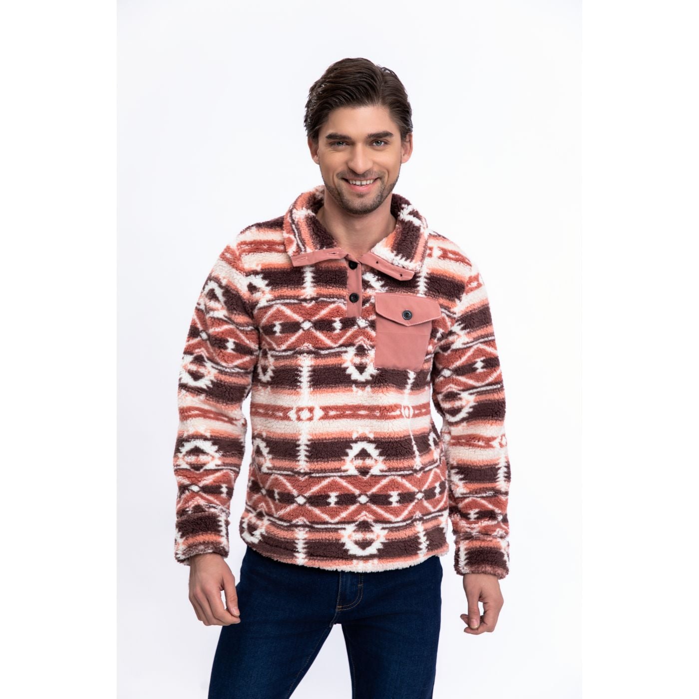 POLERÓN PELUDO ÉTNICO OTOÑO INVIERNO CHAQUETA HOMBRE 6076 - 2