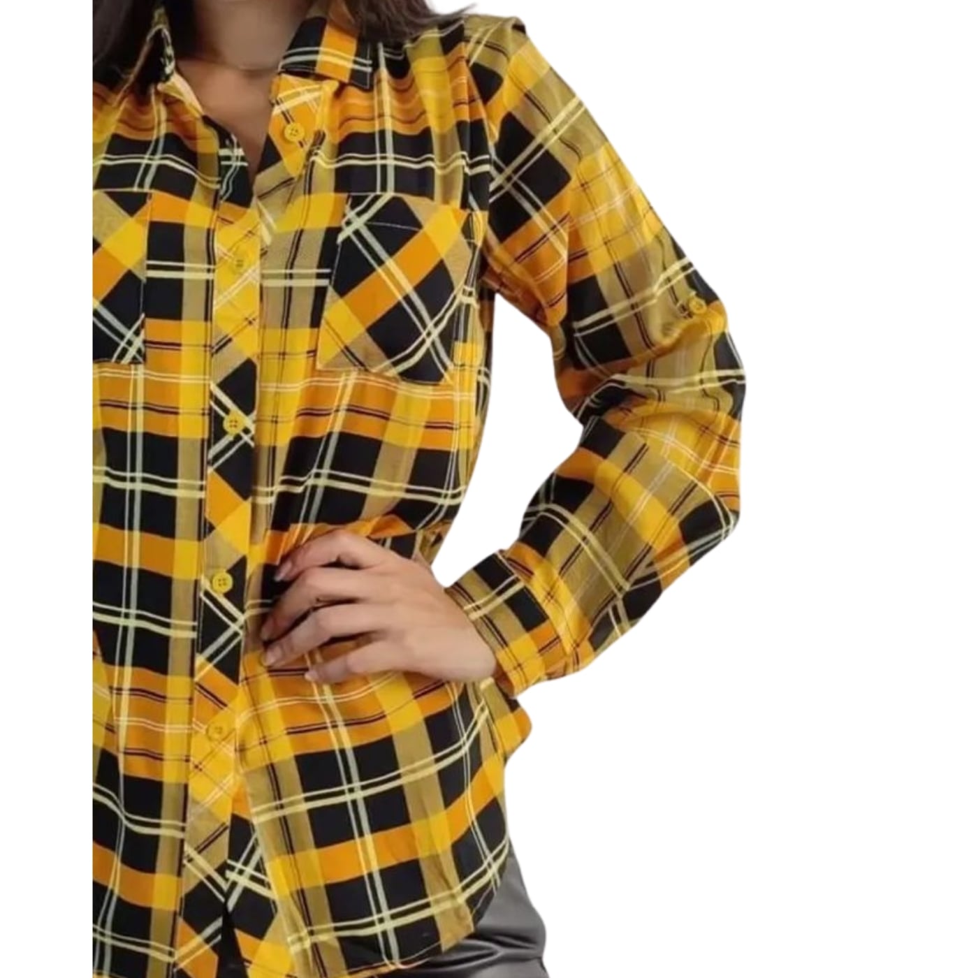 BLUSON MUJER MANGA LARGA CUADRILLE ALGODON 0021 - 1