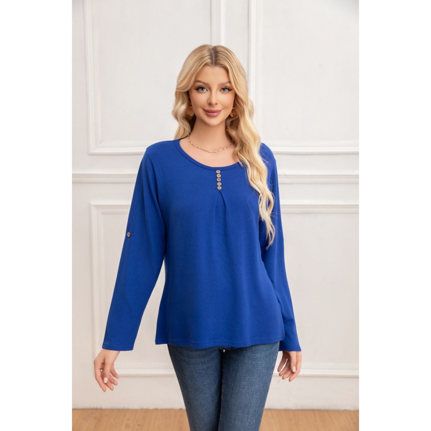 SWEATER MUJER TEJIDO CUELLO REDONDO MANGA LARGA 2006 - 1