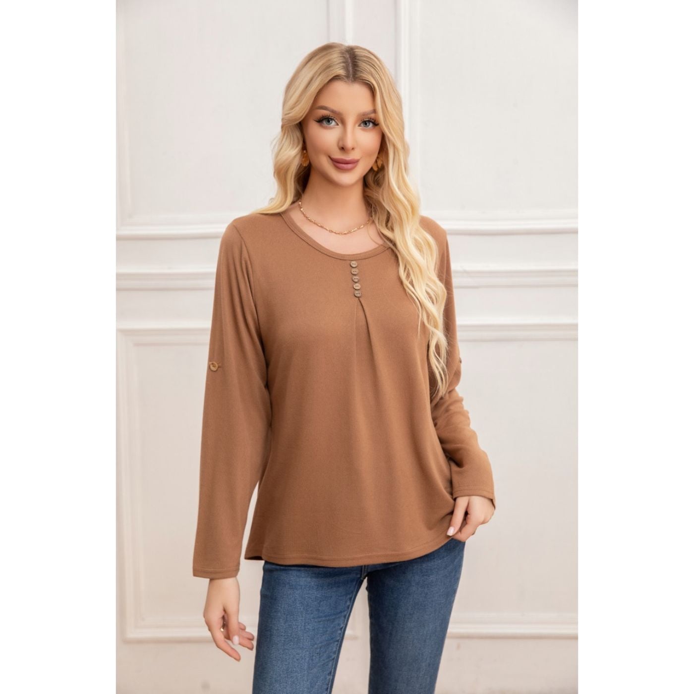 SWEATER MUJER TEJIDO CUELLO REDONDO MANGA LARGA 2006 - 3