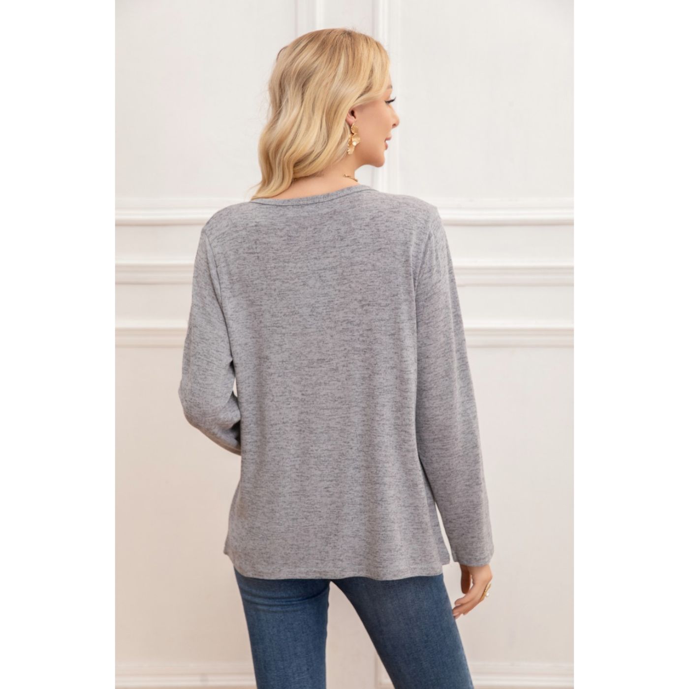 SWEATER MUJER TEJIDO CUELLO REDONDO MANGA LARGA 2006 - 3