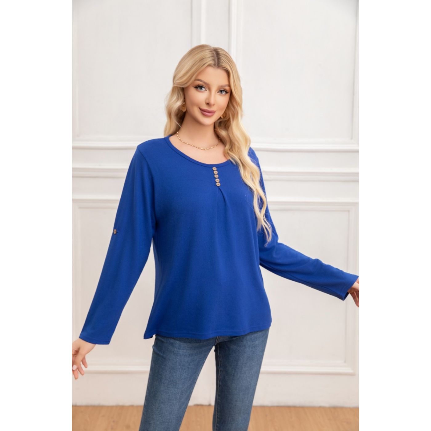 SWEATER MUJER TEJIDO CUELLO REDONDO MANGA LARGA 2006 - 3