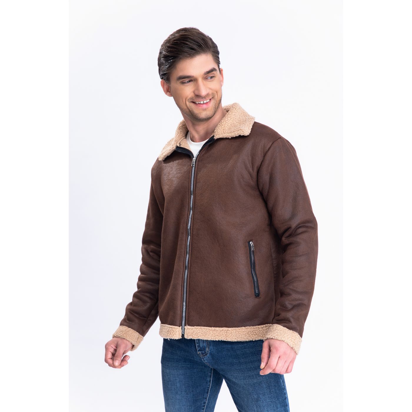 CHAQUETA AVIADORA HOMBRE CIERRE CHIPORRO TENDENCIA 7554 - 1