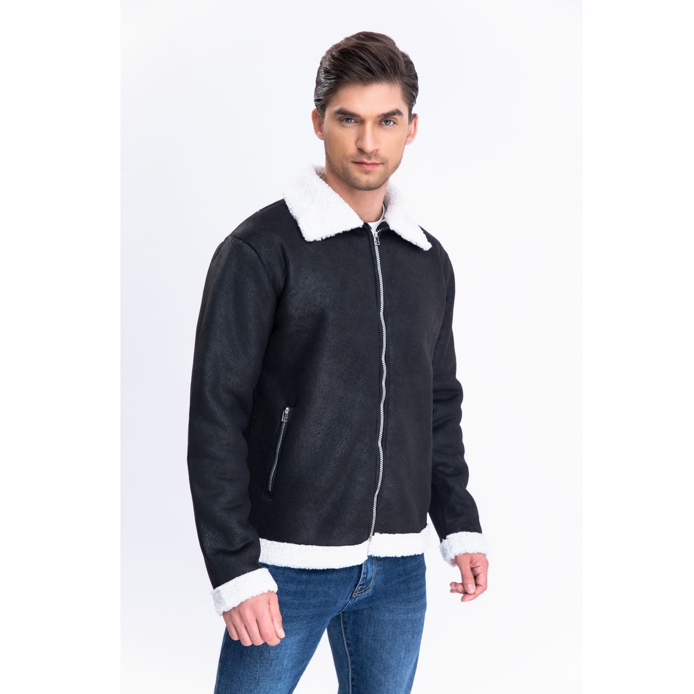 CHAQUETA AVIADORA HOMBRE CIERRE CHIPORRO TENDENCIA 7554 - 1