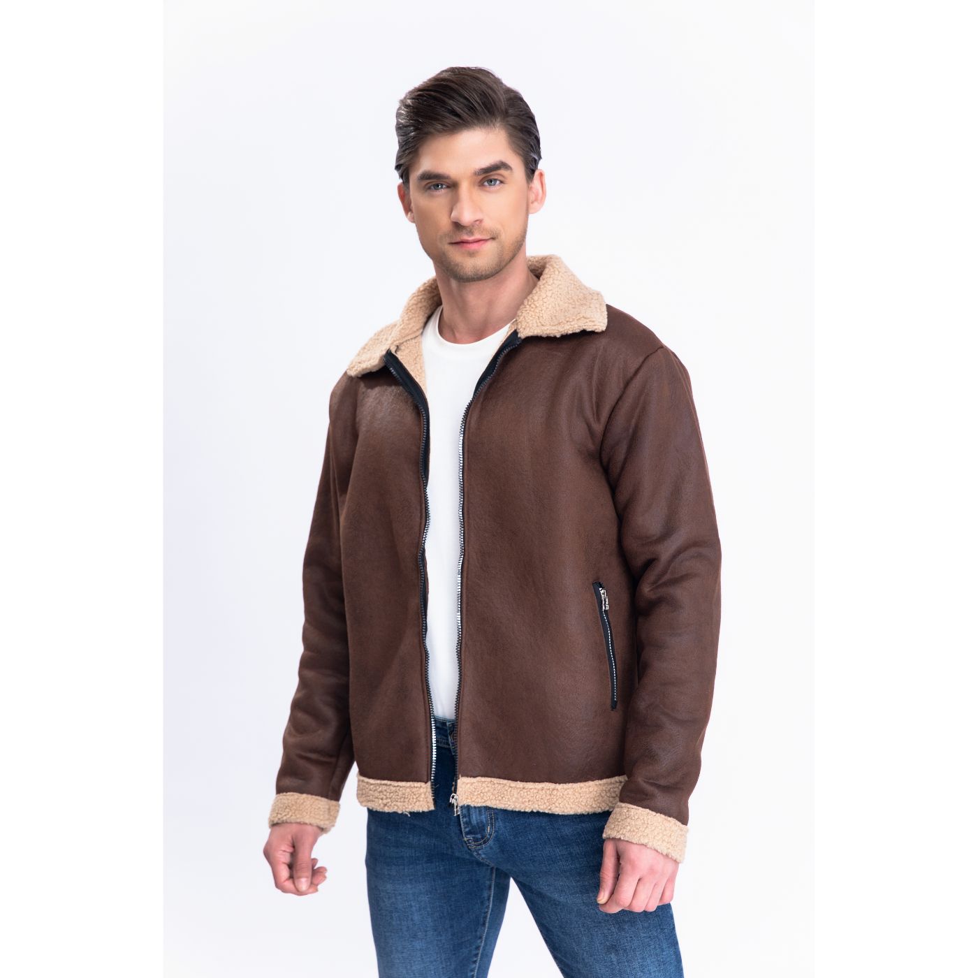 CHAQUETA AVIADORA HOMBRE CIERRE CHIPORRO TENDENCIA 7554 - 2